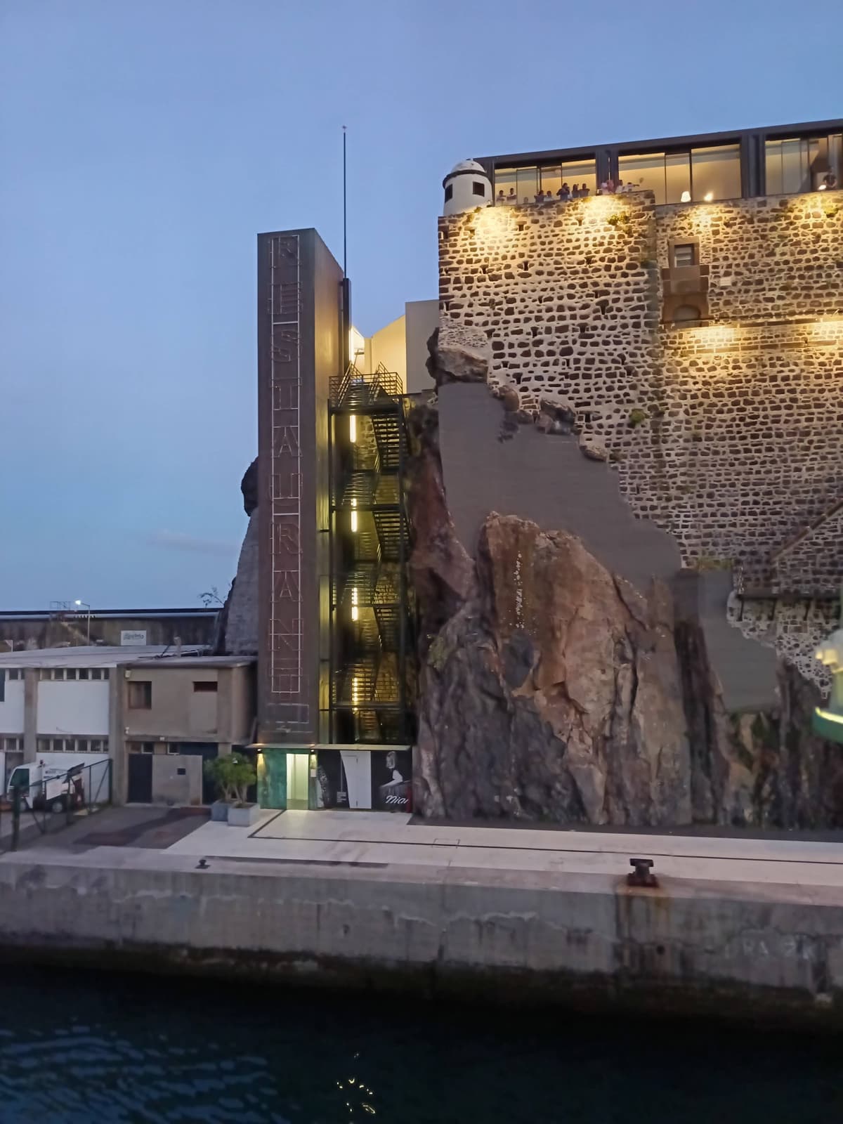 The fort of São Tiago in Funchal's old town seen at dusk